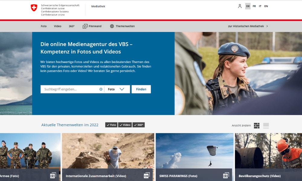 Digitale Mediathek Schweizer Armee